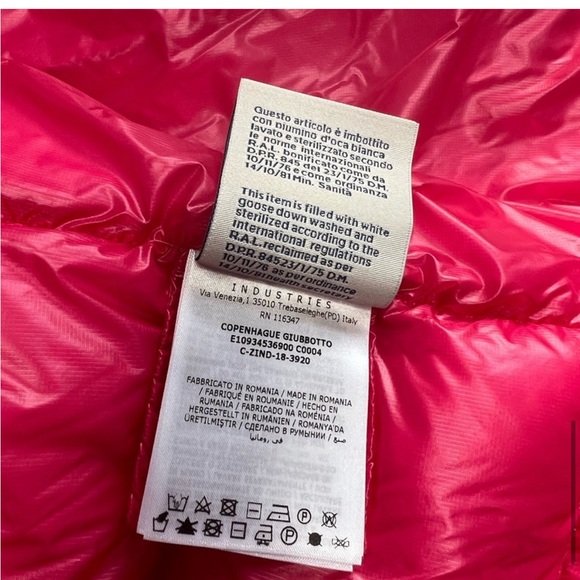 Moncler Hot Pink Quilted Down Puffer Jacket Puffer Coat Neon Pink Goose Down - Picture 12 of 15